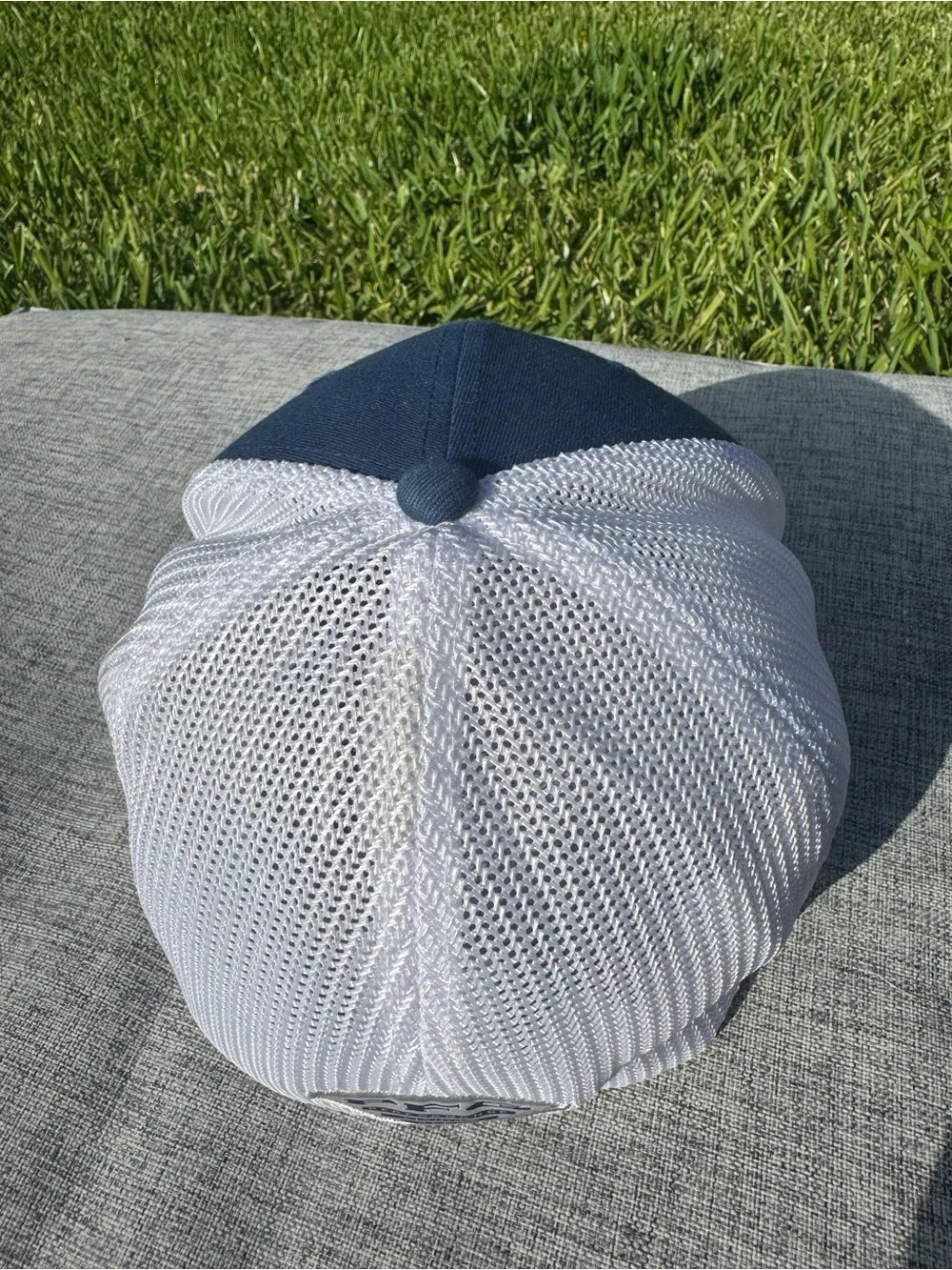 Columbia PFG white and blue mesh trucker hat